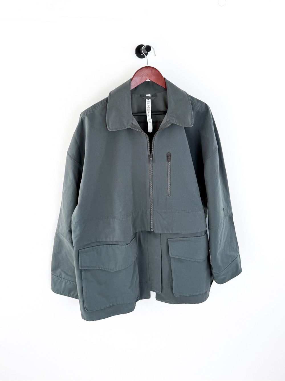 NEW Lululemon Men's Green-Gray Zip-Front Utility Field Jacket XL Detachable - Picture 4 of 15
